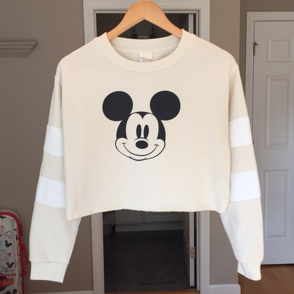 Disney Mickey Mouse crop fleece sweatshirt